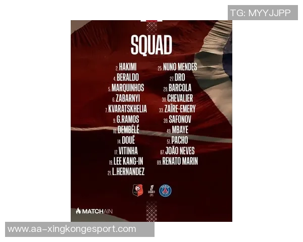 巴黎对阵雷恩大名单公布登贝莱与K77领衔缺席球员引关注